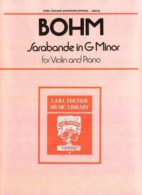 SARABANDE IN G MINOR VIOLON-LIVRE +PARTITION