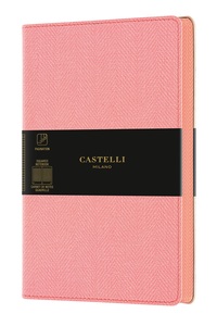 Carnet Harris poche quadrillé rose