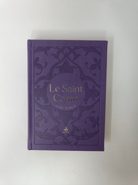 Saint Coran - Bilingue  (arabe,franCais) - Moyen (14x20) - violet - dorure