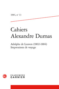 Cahiers Alexandre Dumas