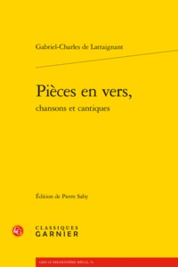 Pièces en vers,