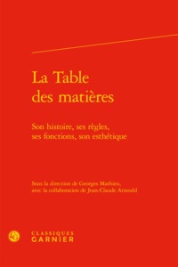 La Table des matières