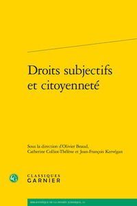 DROITS SUBJECTIFS ET CITOYENNETE