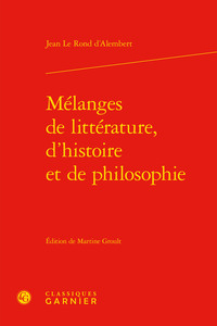 MELANGES DE LITTERATURE, D'HISTOIRE ET DE PHILOSOPHIE