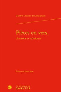 Pièces en vers,