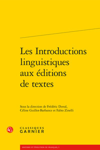 Les Introductions linguistiques aux éditions de textes