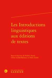 Les Introductions linguistiques aux éditions de textes