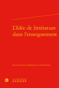 L'Idée de littérature dans l'enseignement