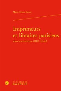 Imprimeurs et libraires parisiens