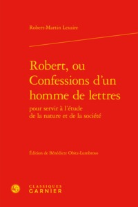 Robert, ou Confessions d'un homme de lettres