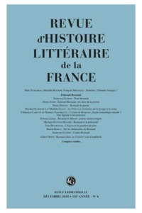 Revue d'Histoire littéraire de la France