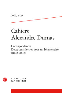 Cahiers Alexandre Dumas