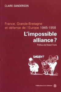 L'IMPOSSIBLE ALLIANCE ?