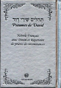PSAUMES DE DAVID HEBREU FRANCAIS - ARGENT TEHILIM