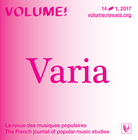 Volume ! n° 14-1 - Varia