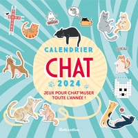 Calendrier mural jeux chats 2024