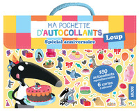 MA POCHETTE D'ARTISTE - MA POCHETTE D'AUTOCOLLANTS LOUP - SPECIAL ANNIVERSAIRE (COLL. MA POCHETTE D'