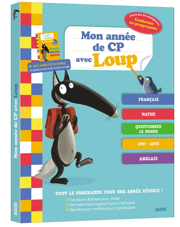 Mon cahier d'écriture lettres bâtons avec loup