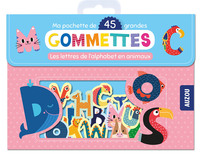 MA POCHETTE DE 45 GRANDES GOMMETTES - LES LETTRES DE L'ALPHABET EN ANIMAUX