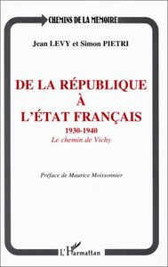 De la république à l'Etat français 1930-1940