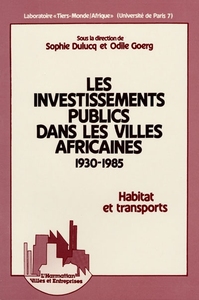 Les investissements publics dans les villes africaines