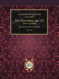 SIX EXERCICES OP. 27 - POUR LA GUITARE. OP. 27. GUITAR. PARTITION D'EXECUTION.