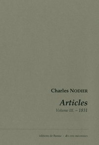 Articles. Volume 3 - 1831