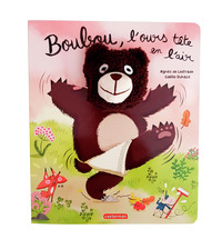 LIVRE MARIONNETTE - BOUBOU, L'OURS TETE EN L'AIR