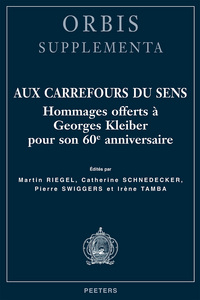 AUX CARREFOURS DU SENS HOMMAGE OFFERTS A GEORGES KLEIBER POUR SON 60E ANNIVERSAIRE