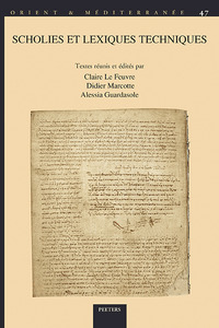 Scholies et lexiques techniques