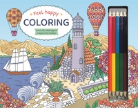 FEEL HAPPY COLORING - LIVRE DE COLORIAGE & CRAYONS DE COULEUR