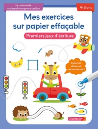 Mes exercices sur papier effaçable - Premiers jeux d'écriture (4-5 a.)