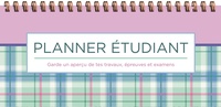 Planner étudiant - lavender tartan (spirale)