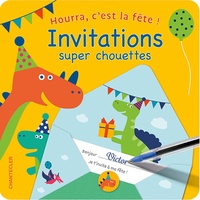 Dinosaures - Hourra, c'est la fête! Invitations méga chouettes