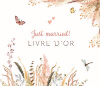 Just married ! Livre d'or  (style bohème)