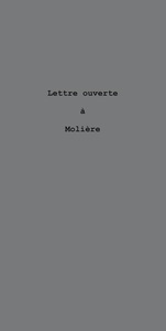 Lettre ouverte à Molière