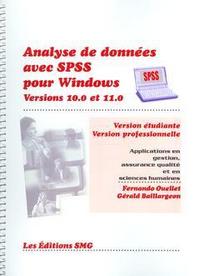 ANALYSE DE DONNEES AVEC SPSS POUR WINDOWS VERSIONS 10.0 ET 11.0 (VERSION ETUDIANTE/VERSION PROFESSIO