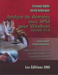 ANALYSE DE DONNEES AVEC SPSS POUR WINDOWS VERSION 15 0 VERSION ETUDIANTE VERSION PROFESSIONNELLE APP