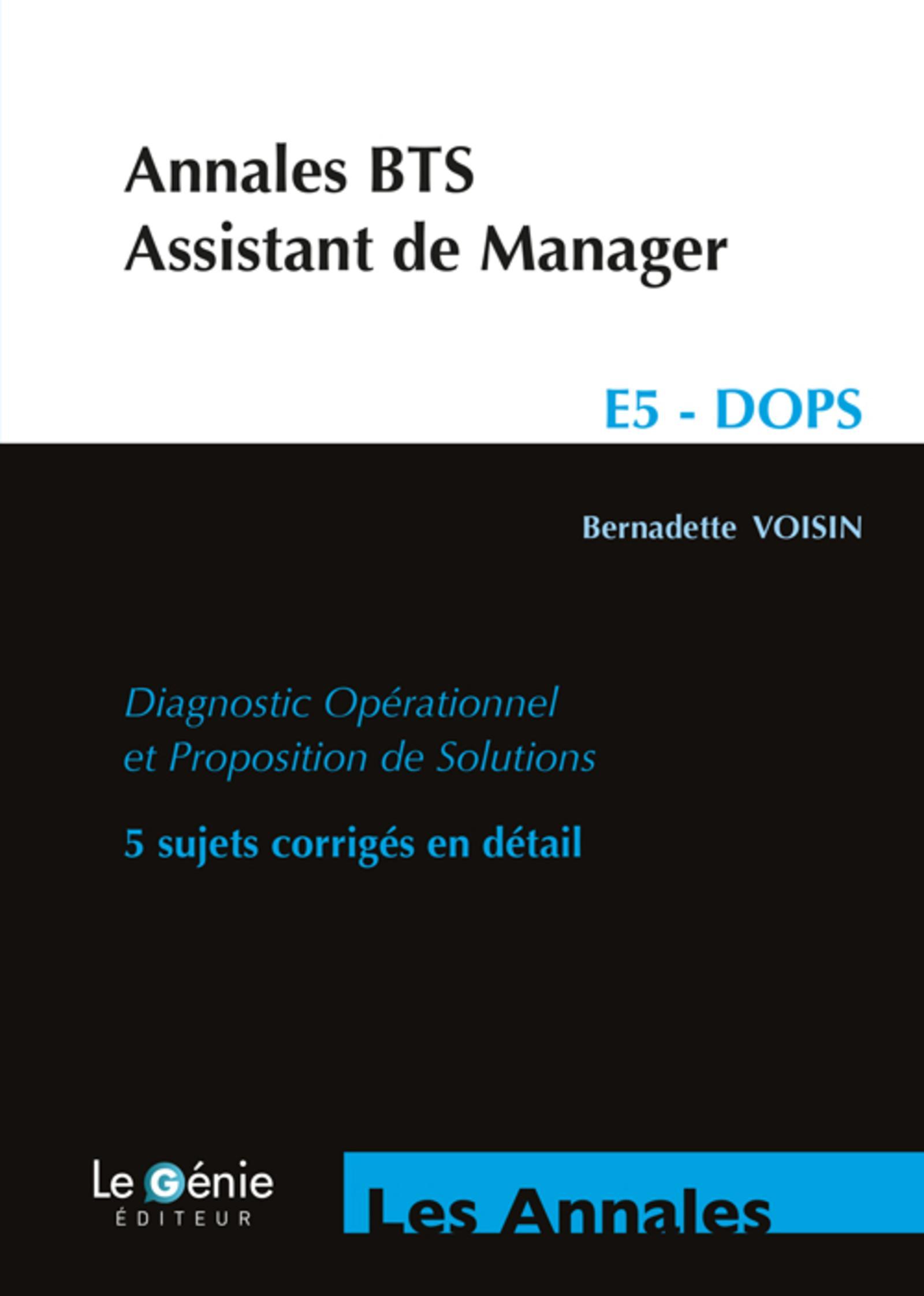 ANNALES BTS ASSISTANT DE MANAGER