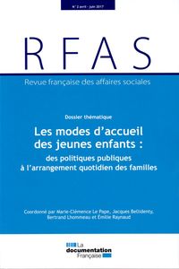 LES MODES D'ACCUEIL DES JEUNES ENFANTS : DES POLITIQUES PUBLIQUES