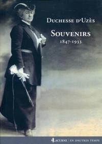 SOUVENIRS. 1847-1933.