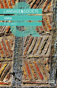 LANGAGE ET SOCIETE N 186/2025 3. VARIA