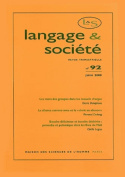 Langage et société, n° 92/juin 2000