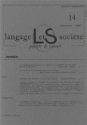Langage et société, n° 14/décembre 1980
