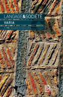 LANGAGE ET SOCIETE, N  156/DEUXIEME TRIMESTRE 2016. VARIA