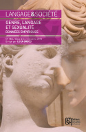 LANGAGE ET SOCIETE, N  152/ DEUXIEME TRIMESTRE 2015. GENRE, LANGAGE E T SEXUALITE : DONNEES EMPIRIQU