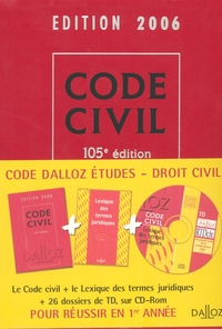 CODE DALLOZ ETUDES DROIT CIVIL 1RE ANNEE 2006