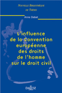 L'influence de la Convention européenne des droits de l'homme sur le droit civil - Tome 15