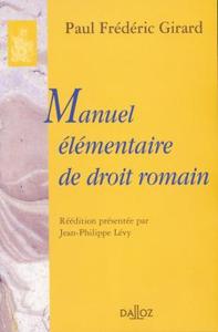 Manuel élémentaire de droit romain