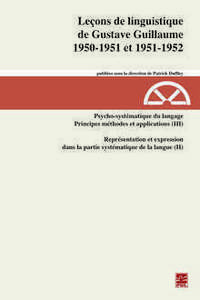 LECONS DE LINGUISTIQUE DE GUSTAVE GUILLAUME V 27 1950-1952